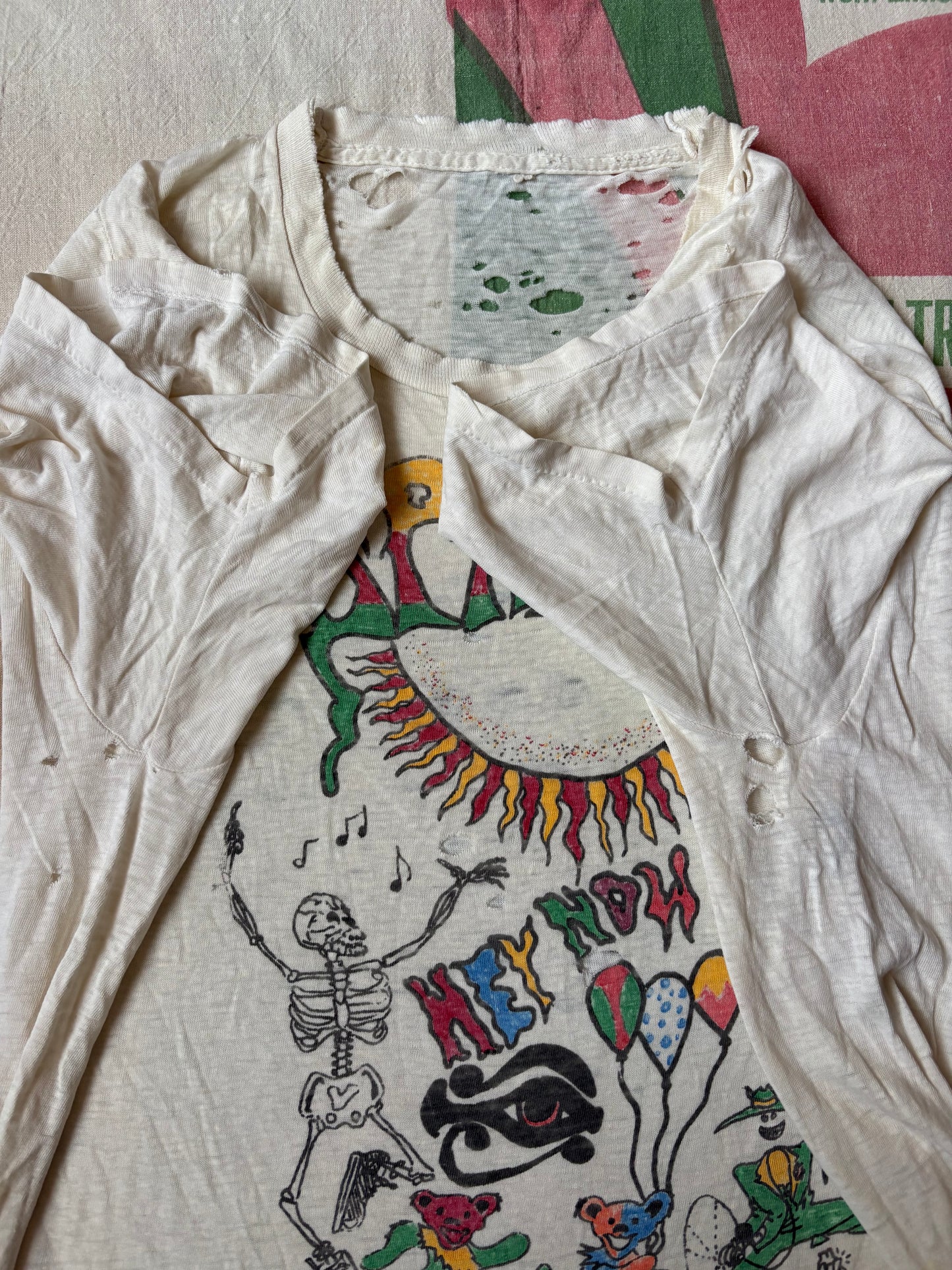 Vintage 80’s Grateful Dead Hand Drawn Bootleg T shirt size Large Lot Tee