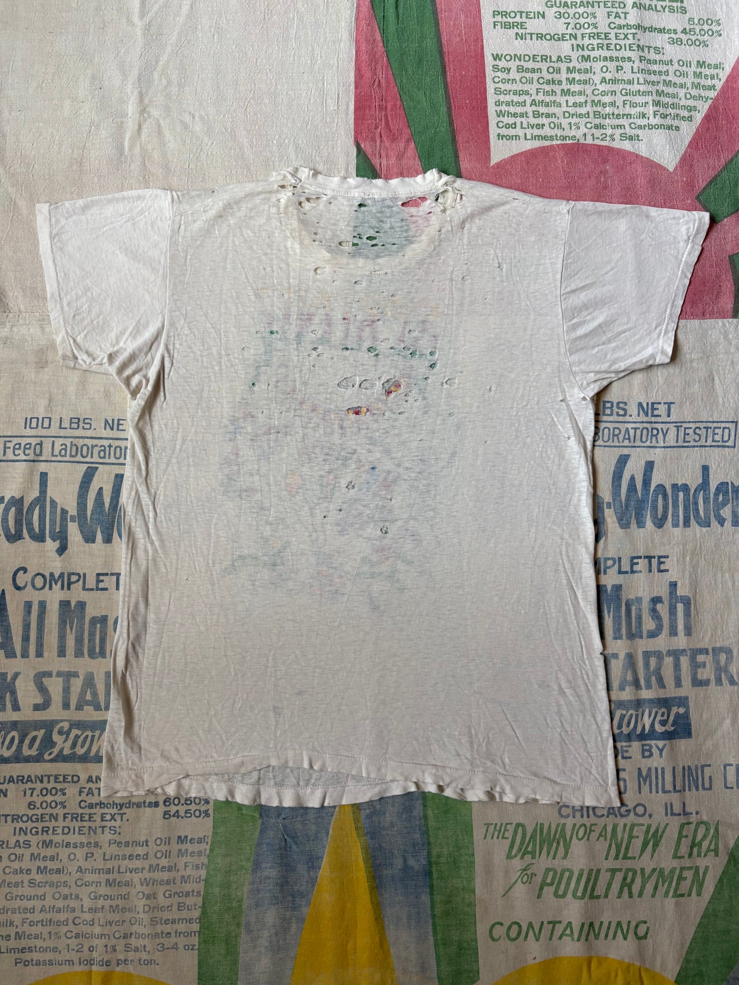 Vintage 80’s Grateful Dead Hand Drawn Bootleg T shirt size Large Lot Tee