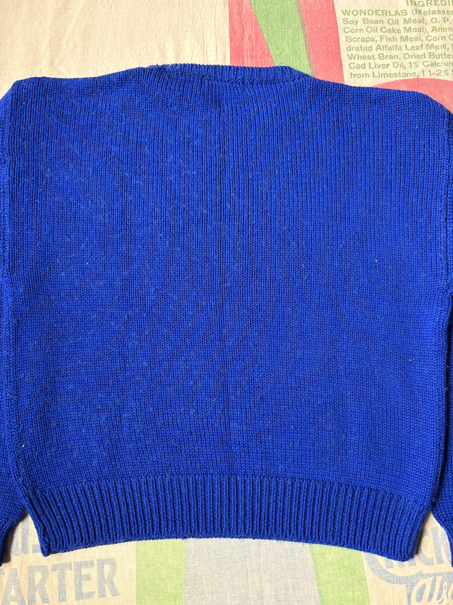 Vintage 80’s Coca Cola Acrylic Sweater size Medium Boxy Logo