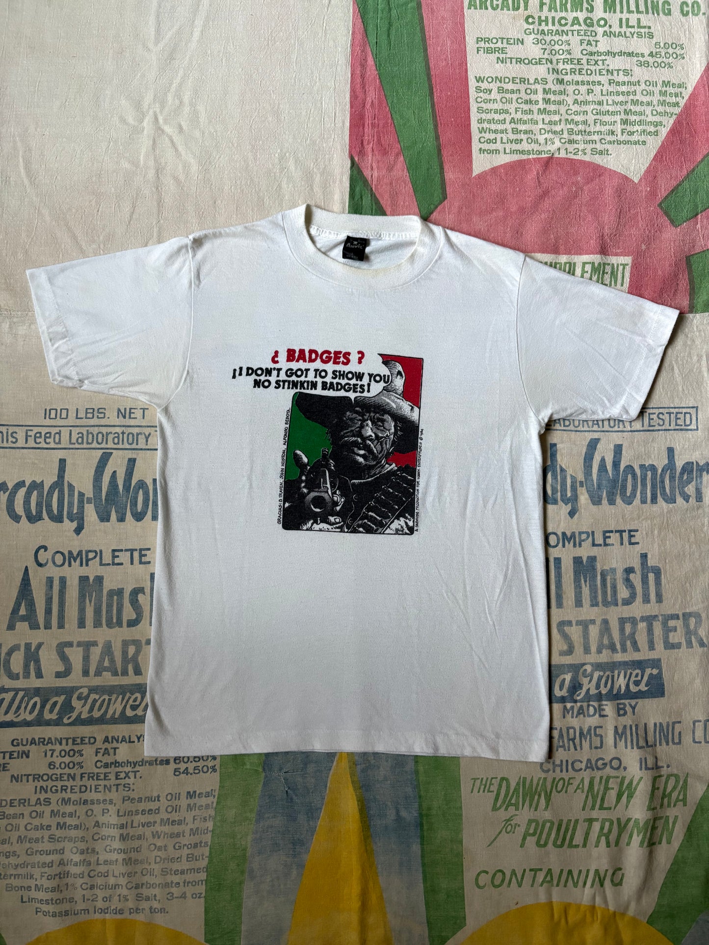 Vintage 1984 Treasure of Sierra Madre Spoof T shirt size Medium No Stinkin Badges!