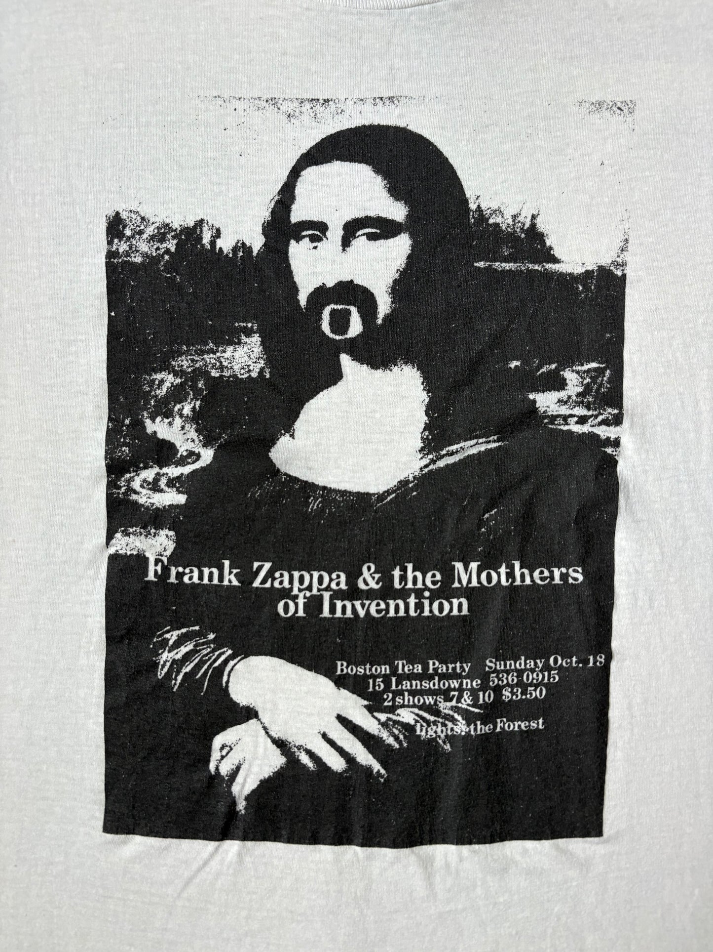 Vintage 80’s Frank Zappa Mothers of Invention T shirt size M/L Boston Tea Party Mona Lisa