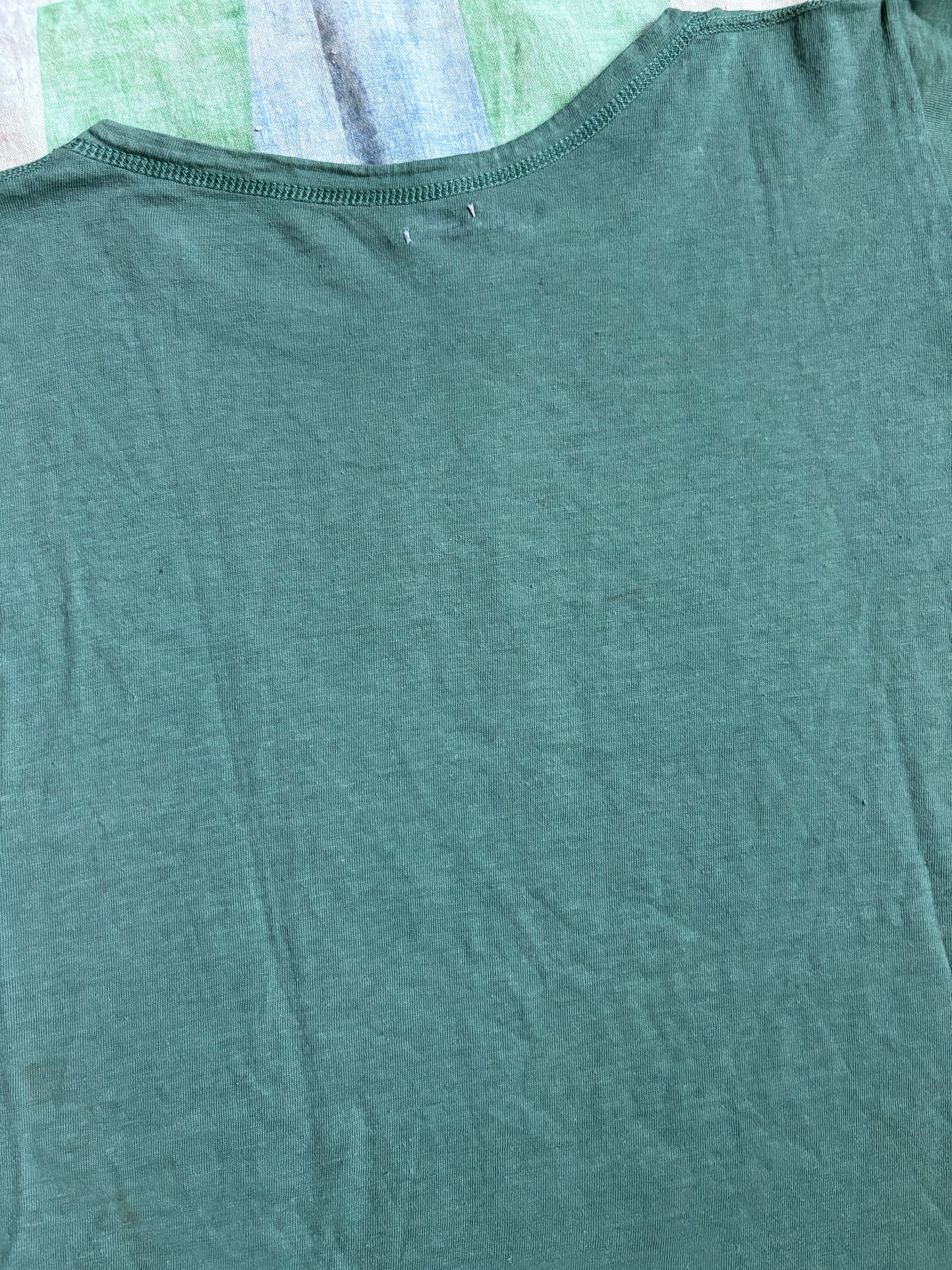 Vintage 40’s WW2 Sage Green Blank Military Undershirt Size Medium 1940’s T Shirt