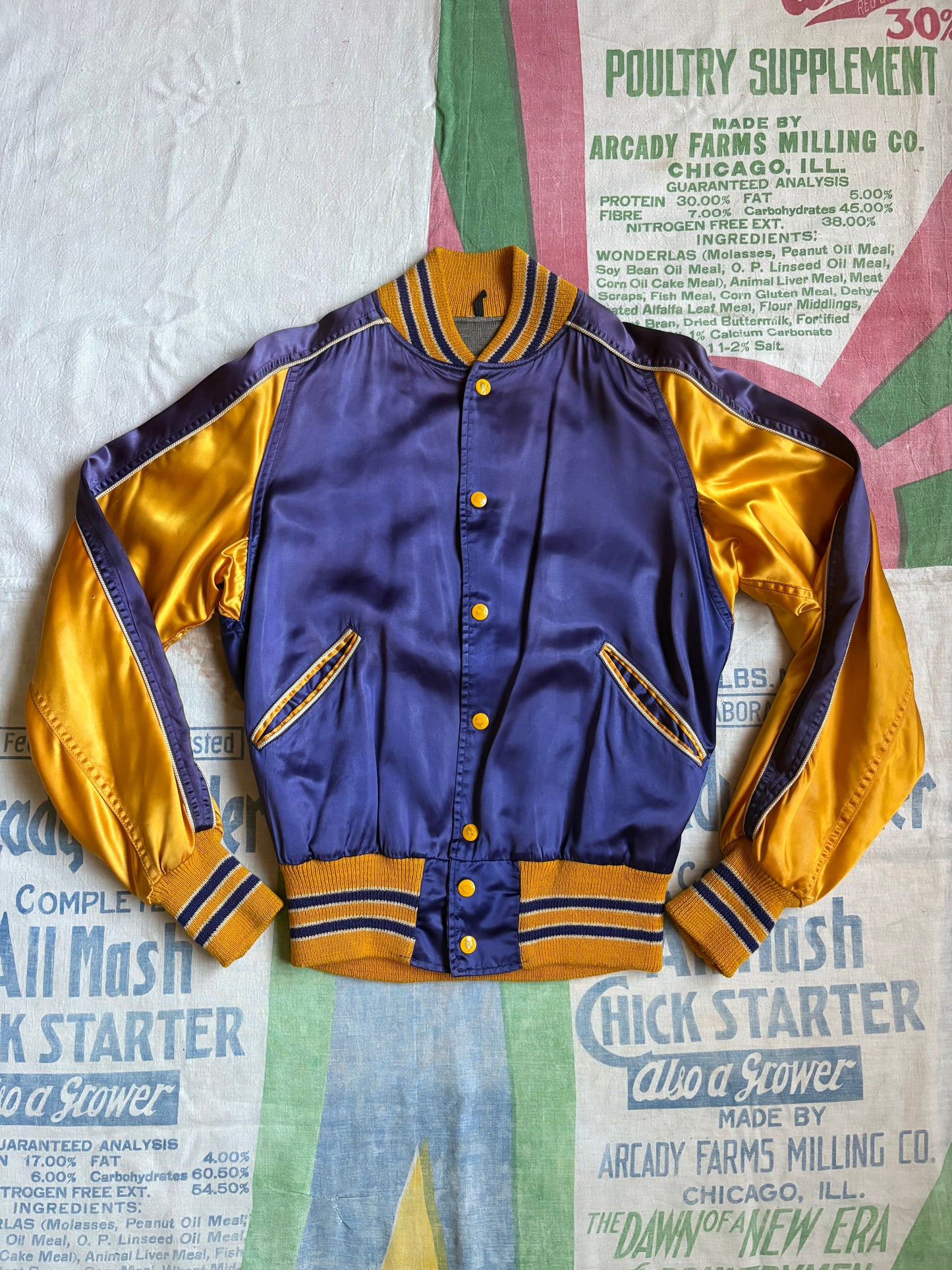 Vintage 40’s/50’s Butwin American Legion Satin Jacket size S/M