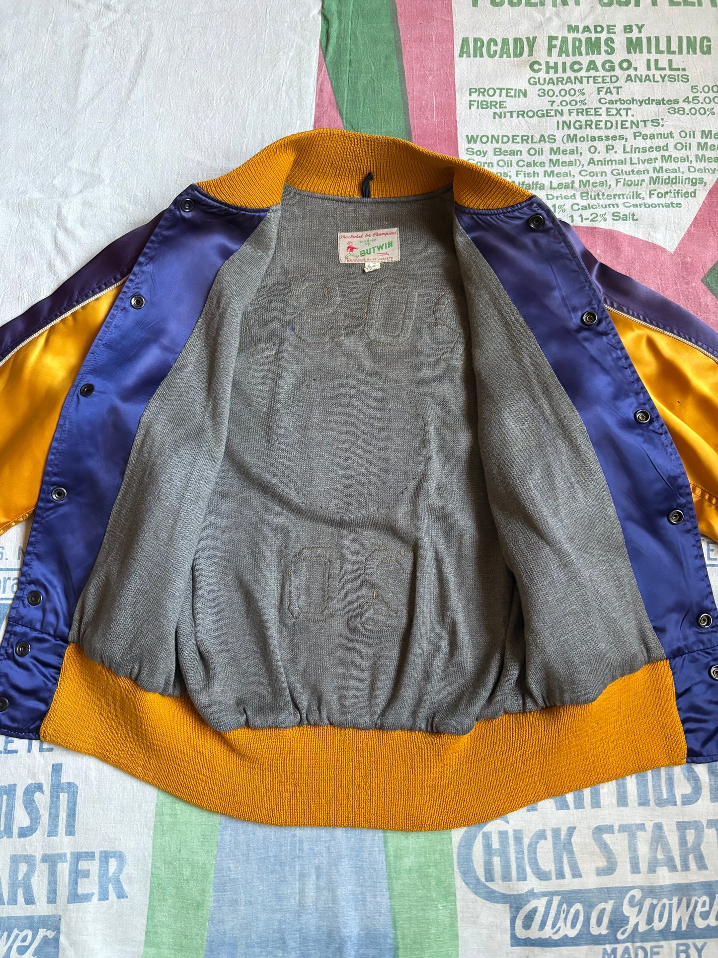 Vintage 40’s/50’s Butwin American Legion Satin Jacket size S/M