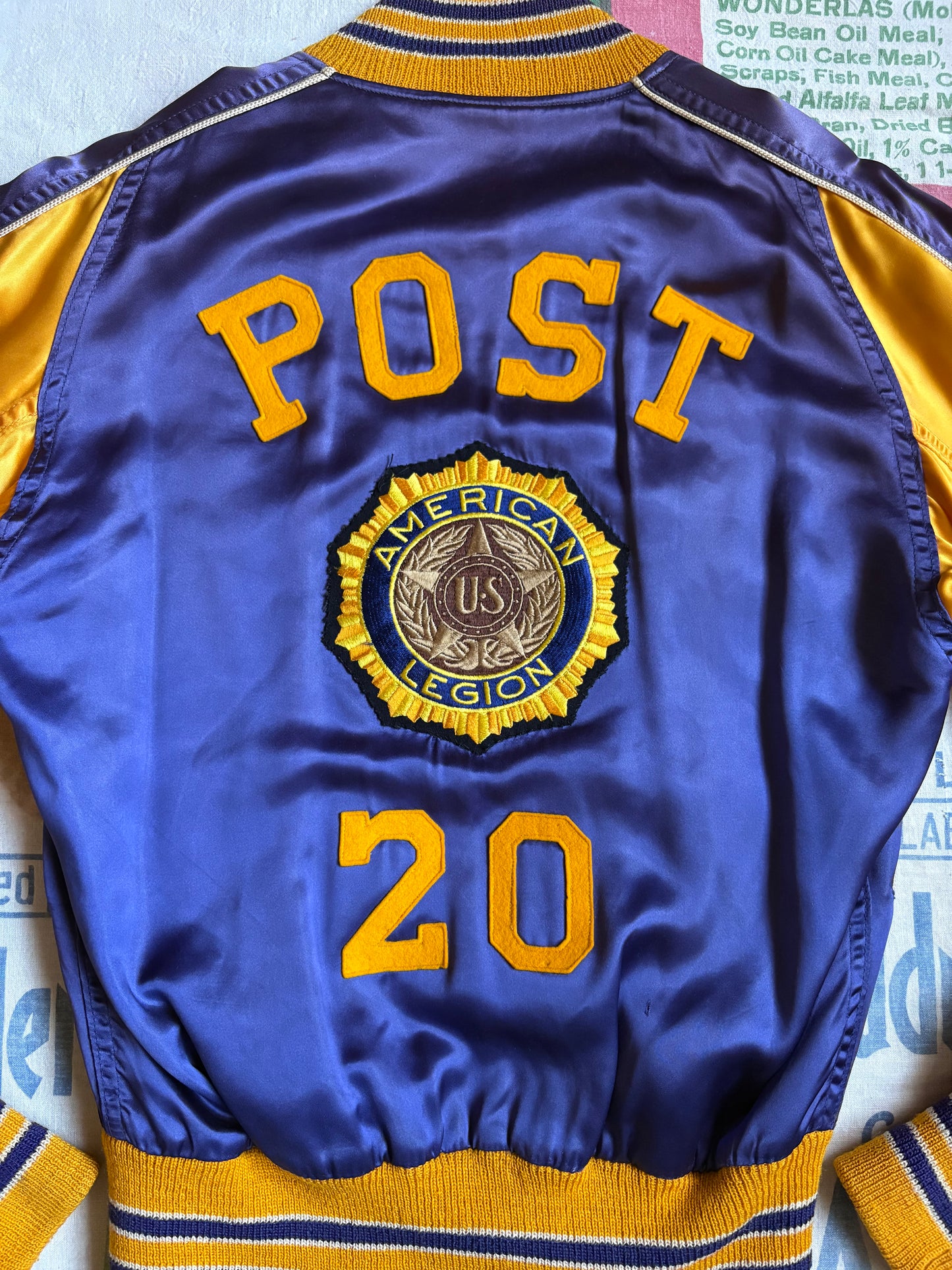 Vintage 40’s/50’s Butwin American Legion Satin Jacket size S/M