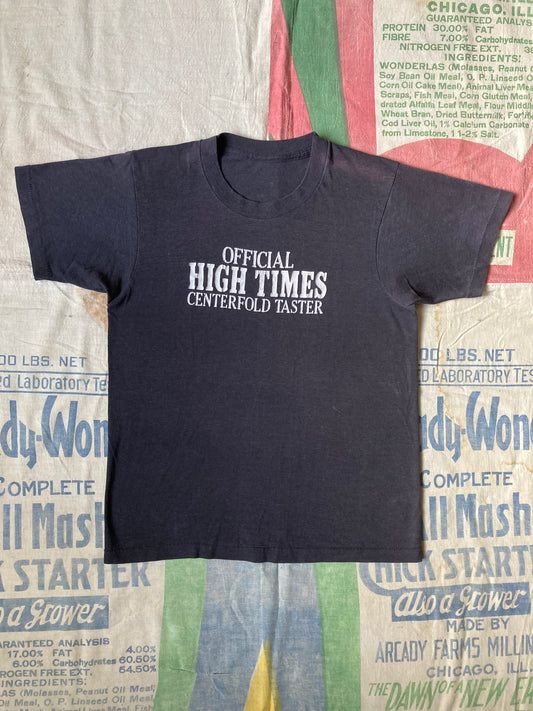 Vintage 80’s High Times Centerfold Taster T shirt size Small