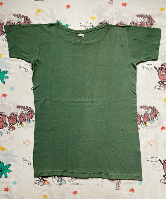 Vintage 40’s WW2 USMC Green T shirt size S/M Military Undershirt