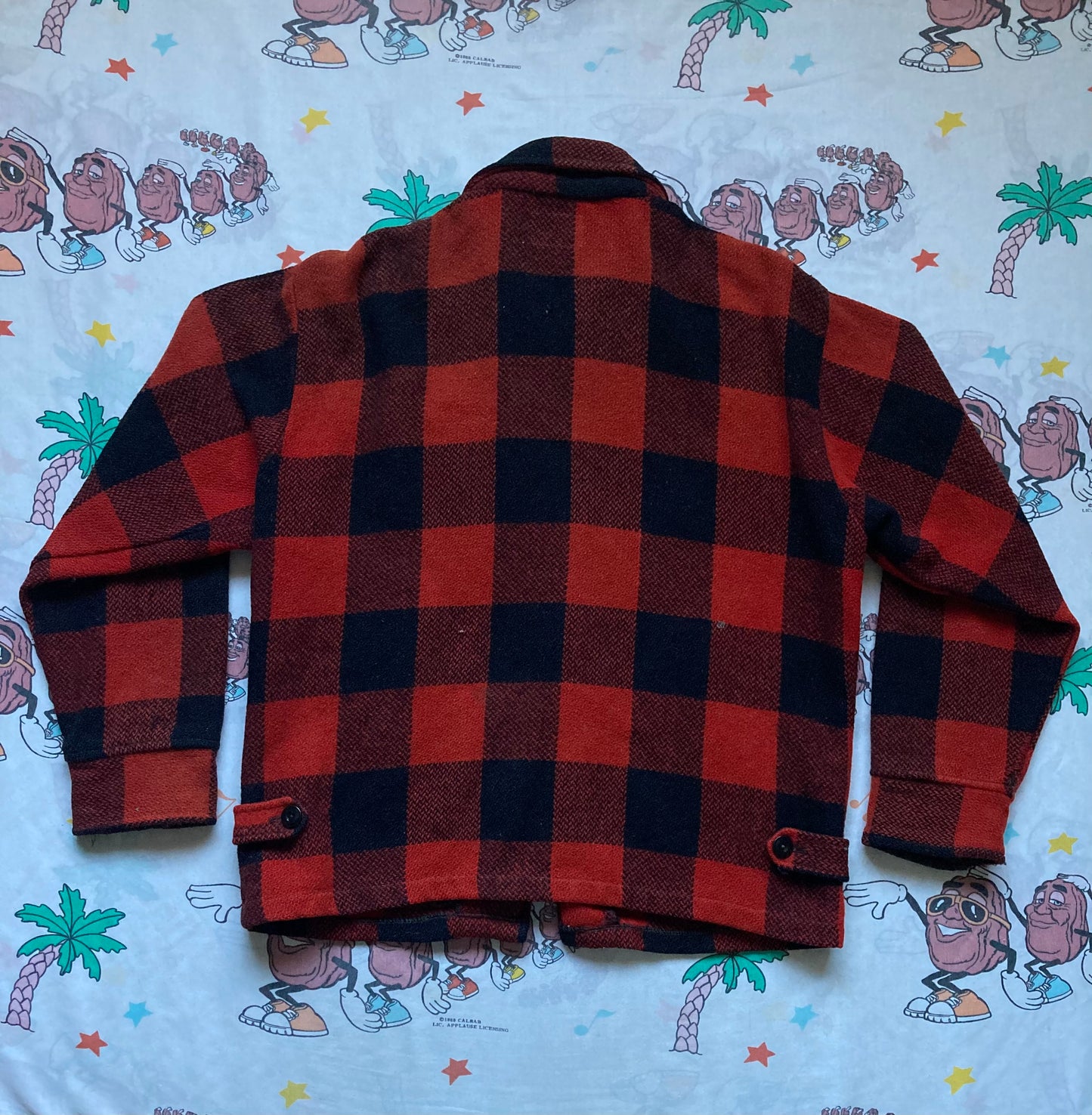 Vintage 40’s Blue Top Chill Chaser Buffalo Plaid Wool Jacket size M/L Hunting