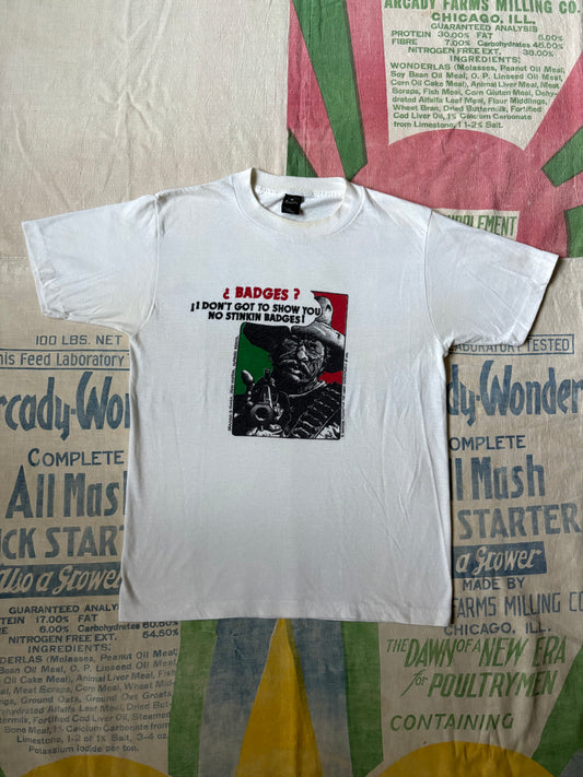 Vintage 1984 Treasure of Sierra Madre Spoof T shirt size Medium No Stinkin Badges!