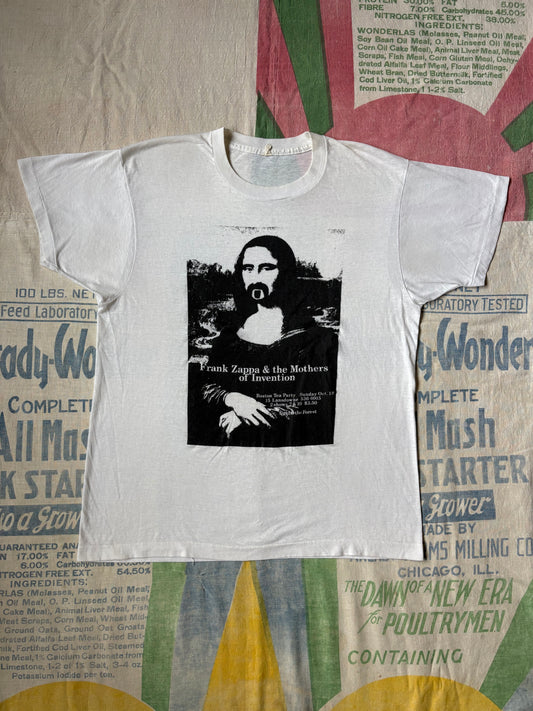 Vintage 80’s Frank Zappa Mothers of Invention T shirt size M/L Boston Tea Party Mona Lisa
