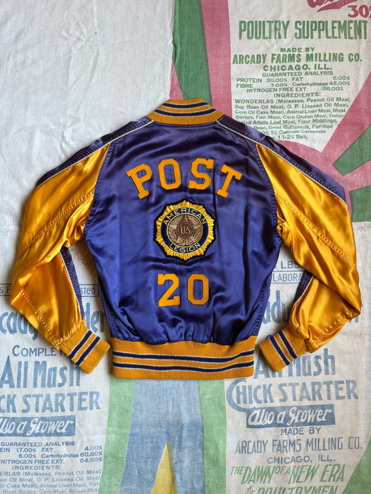 Vintage 40’s/50’s Butwin American Legion Satin Jacket size S/M