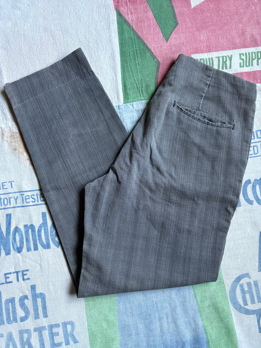 Vintage 50’s Levi’s Sportswear Slate Gray Pique Trousers 28x27