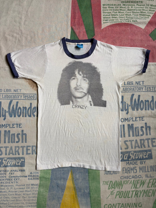 Vintage 70’s One Off Photo Print Ringer T shirt size Small Fun Rare
