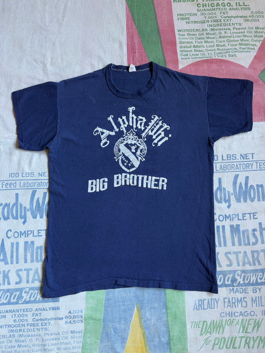 Vintage 60’s Alpha Phi Big Brother Frat T shirt size Medium Russell Southern